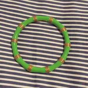 Lilly Pulitzer Gold and Green Bamboo Bangle